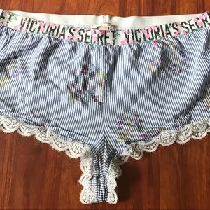 Victoria’s Secret Sleep Shorts Pajama XL Floral Stripe